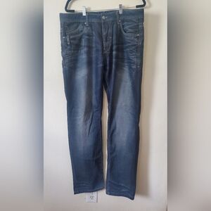 ZARA DEPT Indigo Tech Blue Jeans Men’s  Sz 36 X 34